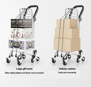 Carrito <span class=keywords><strong>de</strong></span> compras <span class=keywords><strong>de</strong></span> gran capacidad, carrito <span class=keywords><strong>de</strong></span> compras plegable con forro extraíble y ruedas giratorias <span class=keywords><strong>de</strong></span> 360 ° - Product Image 6