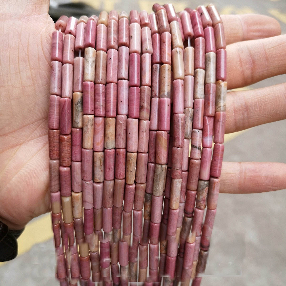 Rhodolite beads