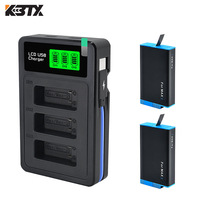 Chargeur de batterie USB à 3 emplacements pour Insta360 Max Max2, affichage numérique LCD, chargeur triple portable avec câble USB intégré
