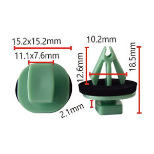<b>Door</b> Panel Protectors Plastic Nylon D477 15.2x15.2mm For Automotive <b>Trim</b> Installation With Glue Or Screws - Product Image 1