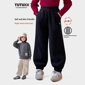 กางเกงจ็อกเกอร์เด็กผู้หญิง TUTU รุ่น Little Elephant สำหรับฤดูหนาว แบบหนา กันลม อุ่นสบาย เคลือบ PU สีพื้น พร้อมป้ายคอเสื้อ - Product Image 2