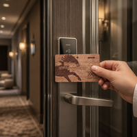 Programmierbare Umweltfreundliche Luxus-Druckkarte aus Holz und Bambus NFC RFID ISO14443A Smart 1K 213 Hölzerne Geschäfts- und Hotelschlüsselkarte