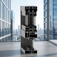 Sistema de ventanas y puertas de aleación de aluminio duradero, aislante del calor, moderno e insonorizado; ventanas correderas de ahorro energético de hasta 110 mm.