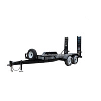 La remorque tandem entièrement soudée résistante d'usine avec abaissent la rampe 4000kg