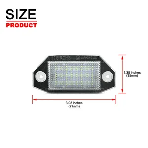 2 Pezzi <span class=keywords><strong>Luce</strong></span> Targa a LED Bianca per Ford Mondeo MK3 2000-2007 Lampada Illuminazione Targa - Product Image 3