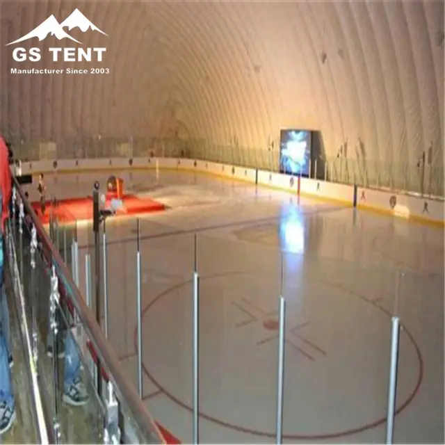 קרח אולם הוקי אוויר כיפת אוויר נתמך מתנפח בניית כיפה