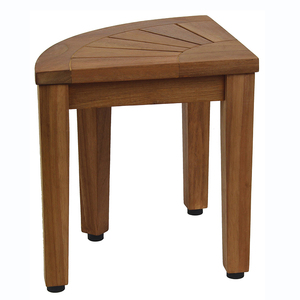 Dark Teak Japanese Style Small Stool Bamboo <strong>Bath</strong> <strong>Bench</strong> for Home Use Corner Seat for Shower or <strong>Bath</strong> - Product Image 1