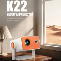 Projecteur LED portable 4K Auto K22 2026, compatible avec la mise en miroir d'écran Android sur téléphone portable, pour cinéma maison avec cardan