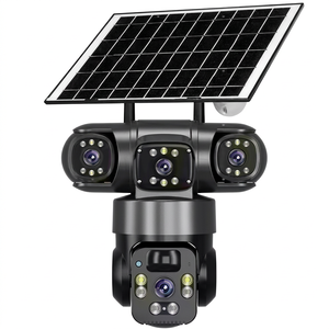 Real 3Lens 8K 15MP HD 4g Solar Network Surveillance <b>Camera</b> Outdoor PTZ Auto Track Wifi Wireless IP Network CCTV Security Cameras - Product Image 1