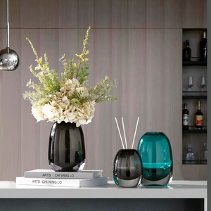 Jarrón Decorativo de Cristal Soplado Transparente, Estilo Simple, de Alta Gama, Ligero y Lujoso, para Sala de Estar, Mini Jarrón Pequeño para Flores - Product Image 1