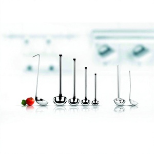 Lamy 5 pcs set louche granium 2 pcs louche à soupe couleur argent poli miroir acier inoxydable au prix de gros - Product Image 1
