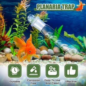Piège à planaires à 5 trous pour aquarium, 200 ml, en verre transparent, pour crevettes naines et crevettes rouges - Product Image 3