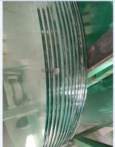 Mesa de centro de vidrio transparente con borde biselado redondo transparente templado THK de 8mm para la sala de estar - Product Image 3