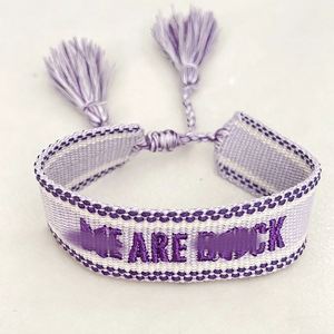 Bracelet de poignet brodé avec lettres et pompon, thème Bangtan Arirang, pour le concert mondial 2026 – Cadeau promotionnel pour fans - Product Image 4