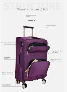 Lớn Thêm Sang Trọng Oxford Vải Xe Đẩy Va Li 2024 26 28 32 Inch Trọng Lượng Nhẹ Du Lịch Không Thấm Nước Túi Mềm Dây Kéo Spinner Caster - Product Image 3