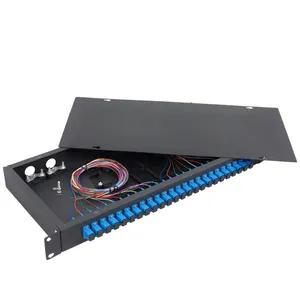 Optical Patch Panel Sliding type terminal box 1U 12/24/48 port SC/LC/ST/FC Rack Mount Fiber Optical Patch Panel