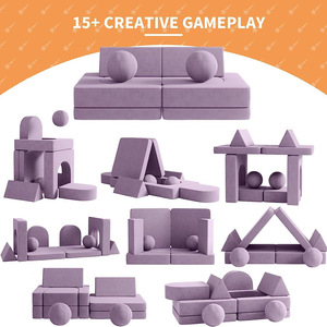 Ensemble de blocs de mousse surdimensionnés pour enfants, château de jeu intérieur, jouet éducatif, blocs de construction souples pour enfants de 4 à 6 ans - Product Image 3