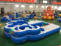 Île flottante gonflable de démontage de l'île flottante de vente directe d'usine île flottante gonflable de chaise longue