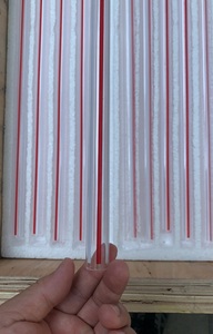 Kazanlar için özel borosilikat cam tüpler ilaç ve enstrüman uygulamaları için kırmızı ve beyaz çizgi deseni - Product Image 6