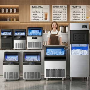 เครื่องทำน้ำแข็งเชิงพาณิชย์ 100 กก./24 ชม. ตั้งเวลาได้ สำหรับโรงแรม ร้านอาหาร คาเฟ่ - Product Image 1
