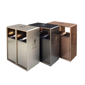 Corridor aisle square stainless steel classified trash can indoor public places commercial garbage can elevator ashtray bin