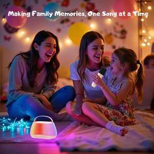 ลำโพงคาราโอเกะพกพาขนาดเล็ก รุ่น 2026 Bottle Boom Box เสียงเบสหนักแน่น สำหรับงานเทศกาลดนตรี งานปาร์ตี้ในบ้าน หรือกลางแจ้ง พร้อมไมโครโฟน 2 ตัว - Product Image 2