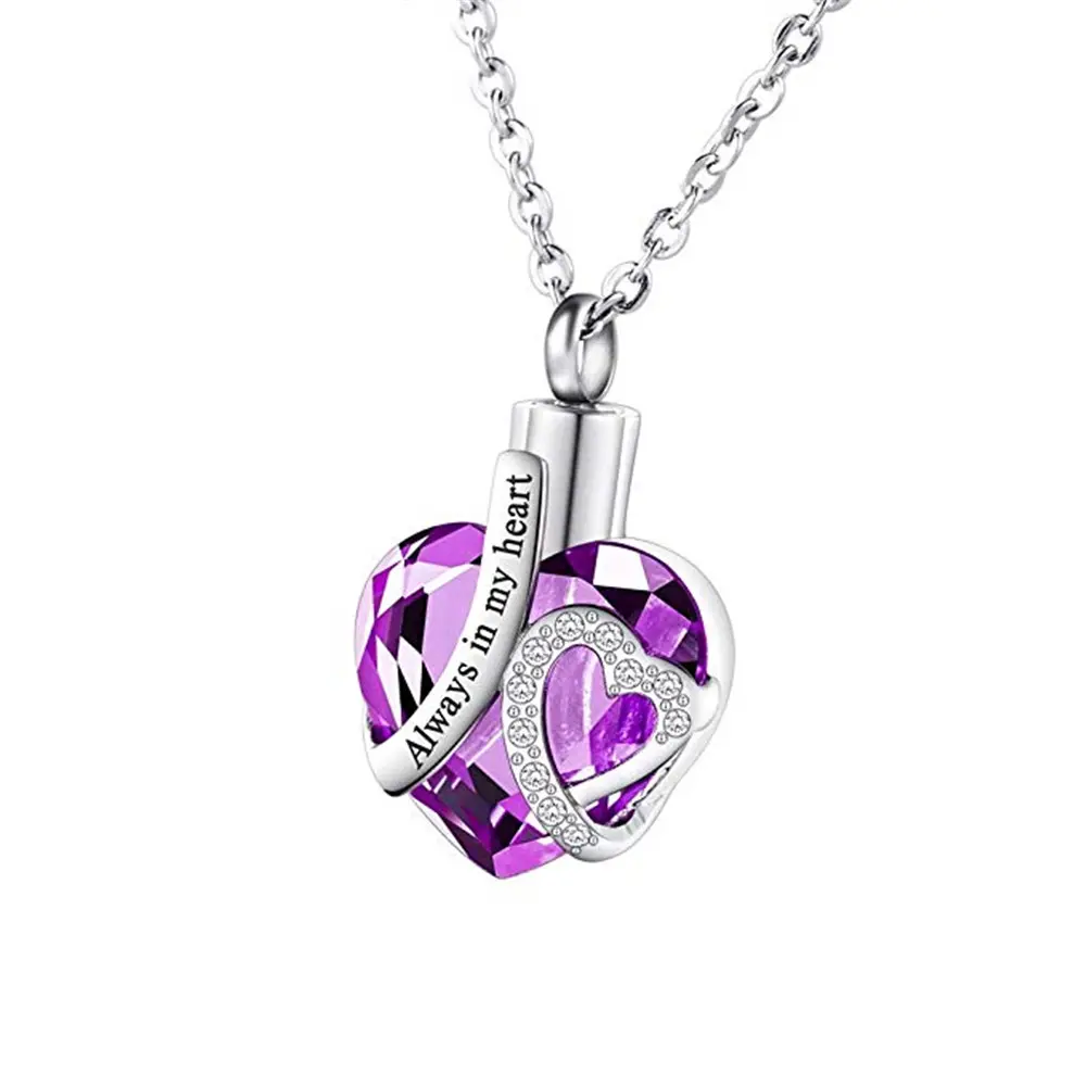 Kristal Birthstone kolye Keepsake kolye