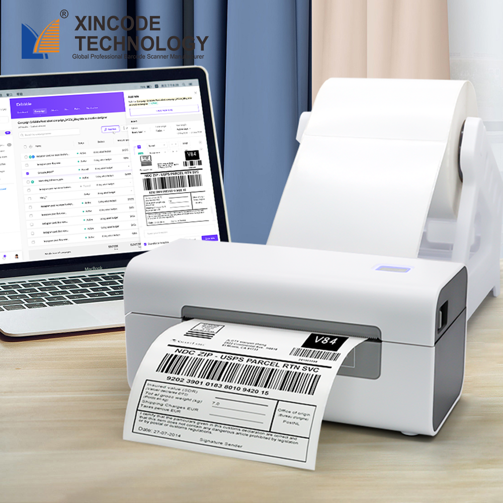 Xincode Verzendsticker Thermische Label Printer Usb Bedrade Draadloze Bluetooth Barcode Thermische Printer Roll Vrachtbrief 4X6