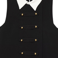 Robe Courte Femme ZATRHMBM Printemps/Automne 2026 Nouvelle Collection Tendance avec Nœud Décoratif, Col Rétro Color-Block, Style Décontracté