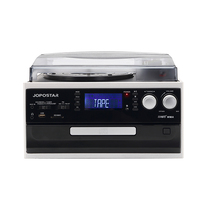 Système de tourne-disque tout-en-un OEM avec lecteur CD, cassette, radio FM, Bluetooth, encodage USB/SD, lecteur de disques vinyles 3 vitesses