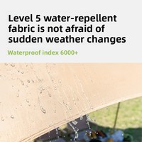 Tente Dôme Extérieure 2025 Nouveau Style Camping Montage Facile Ombrage Anti-Pluie Toile Oxford Enduite de Colle Noire