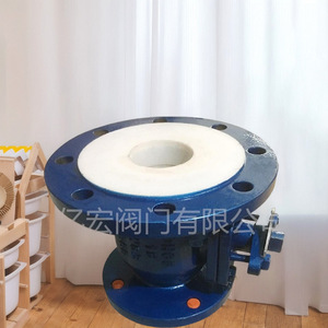 Vanne doublée de fluor FQ41F6 en acier inoxydable 304 avec raccord à bride pour milieux acides et l'industrie alimentaire - Product Image 2