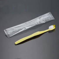 Articles de toilette pour hôtel, brosse à dents jetable avec dentifrice, kit dentaire pour hôtel