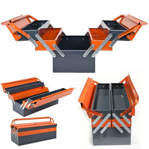 Stackable Portable Waterproof Metal Truck Car <b>Tool</b> Kit Mechanic Storage Organizer Box with Drilling & Construction <b>Tools</b> - Product Image 3