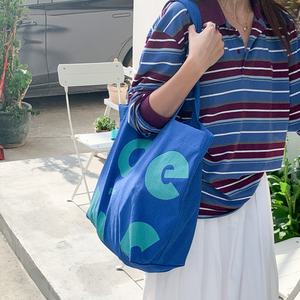 Sac à main pour femme en nylon, bandoulière, grande capacité, 42*38*12cm, sac de shopping avec logo imprimé, vente chaude - Product Image 4