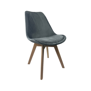 Chaises de salle à manger scandinaves avec coussin supérieur convertible, meubles de maison nordiques, pieds en bois, matériau en tissu contemporain, Zehao - Product Image 6
