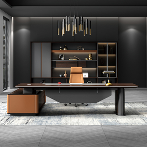 Bureau de direction, mobilier de bureau, bureau de direction pour PDG et président, table de bureau de direction de luxe - Product Image 1