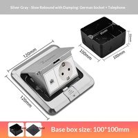 Enchufe de Piso Estándar Europeo, Estilo Alemán, Tipo 120, 16A, Impermeable, Desplegable, de Dos Orificios
