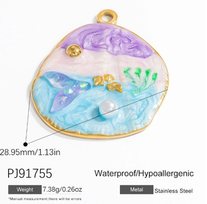 Garrywell High End PVD mạ Vàng <span class=keywords><strong>Key</strong></span> khóa vương miện Rose Flower pendant Charms thép không gỉ Gốm Đá quý Charms đối với trang sức - Product Image 6