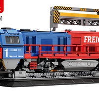 Reobrix 66019 - Kits de construction de locomotives électriques - Blocs de construction ABS - Jouet de construction DIY - Unisexe - Pour les 14 ans et plus