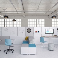 Système de cloisonnement de bureau exécutif avec écran acoustique haute performance et panneau à cadre en aluminium pour poste de travail professionnel