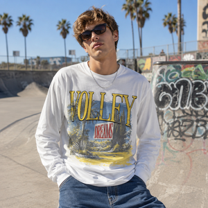 Chemises personnalisées pour hommes, style vintage Y2K, imprimé, t-shirt, style streetwear, coton, col rond, manches longues, tenues pour hommes, hauts, streetwear - Product Image 3