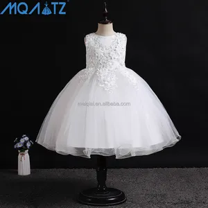 MQATZ OEM son beyaz çocuk elbise Meiqiai özel tasarım kız ck doğum günü partisi balo
