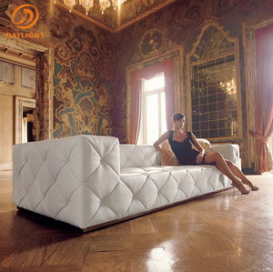 Nappa-sofá minimalista de cuero auténtico, original, color blanco, para España, Gran oferta - Product Image 6