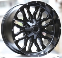 Jantes en alliage LC haute performance, finition chrome noir mat, pour relooking de voiture, tout-terrain 4x4, 20 et 22 pouces, 6 trous, 10J/12J