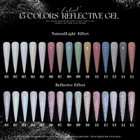 Vendeeni – Collection de vernis à ongles gel diamant réfléchissant 15 couleurs, sans HEMA ni TPO, OEM, Esmalte, Vernis Gel Réfléchissant