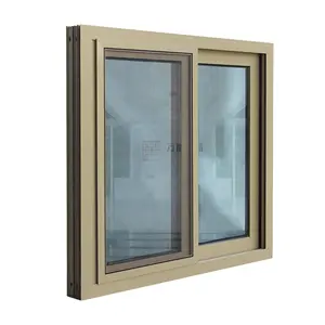 Quadro de janela de alumínio bronze anodizado e vidro