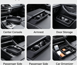 Plateau de rangement en silicone pour accoudoir de console centrale de voiture, support de lunettes de soleil, organisateur de lunettes pour véhicules électriques - Product Image 4