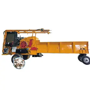 Heavy Duty Movable Small Mobile Diesel Wood Chipper Branch Crushers Into Sawdust Machine