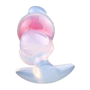 CF -P9137 Silicone vibrante grande spina anale 3 velocità + 7 frequenza doppio 6 colori Multi-frequenza vibranti spine anali Sm - Product Image 3